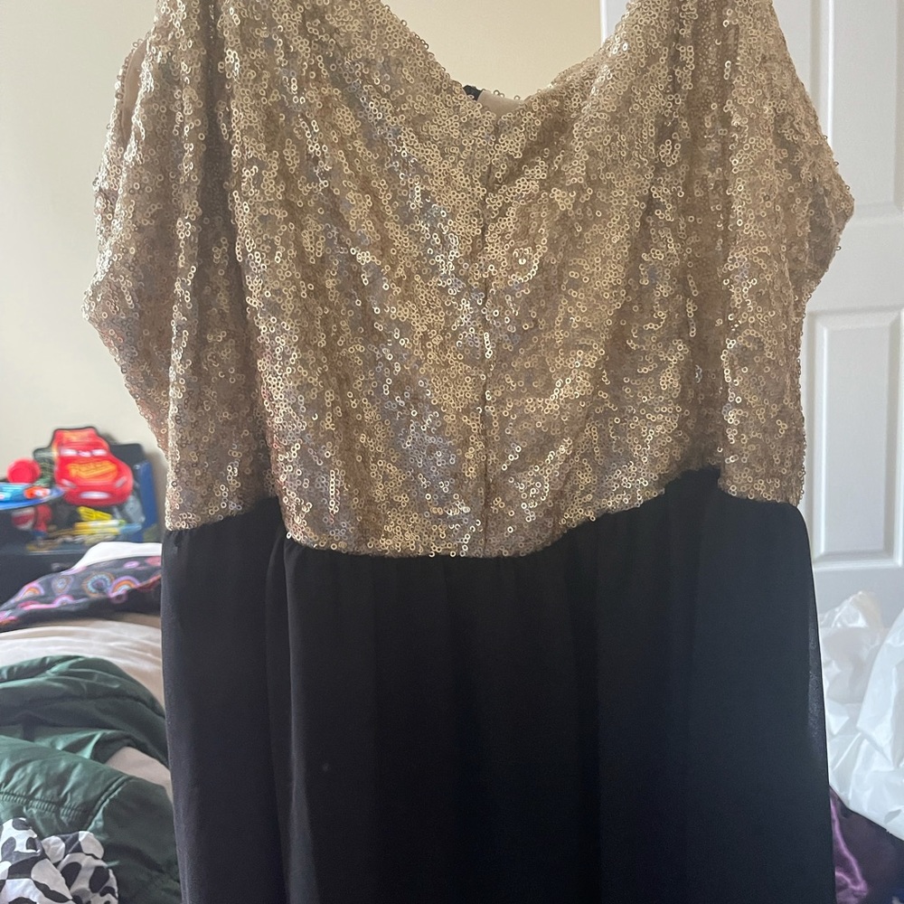 Black Dress with gold in it